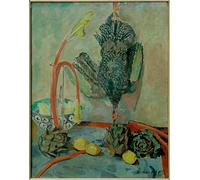 POSTERIIk Pinturas Famosas Mural Fotos Prints sobre Lienzo Natura morta con faraona e carciofi di Oskar Moll Para la Decoración de la Oficina 60x90cm