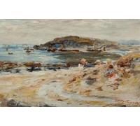 POSTERIIk Pinturas Famosas Mural Fotos Prints sobre Lienzo Port an destra di William Mctaggart Para la Decoración del Hogar 60x90cm