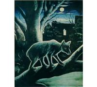 POSTERIIk Pinturas Famosas Mural Fotos Prints sobre Lienzo un animale in una notte di luna di Niko Pirosmani Para la Decoración de la Oficina 60x90cm