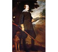 POSTERIIk Pinturas Famosas Painting Cuadro Póster retro para Felipe IV como cazador Diego Rodríguez De Para la Decoración de la Oficina 60x90cm