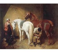 POSTERIIk Pinturas Famosas Painting Cuadro Póster retro para Herrar Imaum por John Frederick Herring Senior Para la Decoración del Hogar 60x90cm