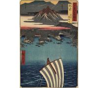 POSTERIIk Pinturas Famosas Painting Cuadro Póster retro para il Monte Inasa nella provincia di Nagasaki Hizen maggio di Utagawa Hiroshige Para la Decoración del Hogar 60x90cm