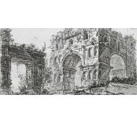 POSTERIIk Pinturas Famosas Painting Cuadro Póster retro para il Tempio di Diana di Battista Piranesi Para la Decoración de la Oficina 60x90cm