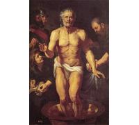 POSTERIIk Pinturas Famosas Painting Cuadro Póster retro para La muerte de Séneca de Peter Paul Rubens Para la Decoración de la Oficina 60x90cm