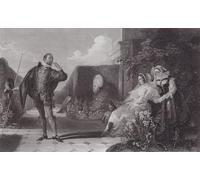 POSTERIIk Pinturas Famosas Painting Cuadro Póster retro para Malvolio La dodicesima notte di Daniel Maclise Para la Decoración del Hogar 60x90cm