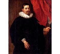 POSTERIIk Pinturas Famosas Painting Cuadro Póster retro para Retrato de un hombre Probablemente Peter Van Hecke Peter Paul Rubens Para la Decoración del Hogar 60x90cm