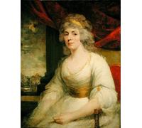 POSTERIIk Pinturas Famosas Painting Cuadro Póster retro para Ritratto della signora Billington seduta a tre quarti di lunghezza in un abito bianco di John Hoppner Para la Decoración del Hogar 60x90cm