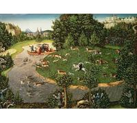 POSTERIIk Pinturas Famosas Painting Cuadro Póster retro para Ritratto di Lutero di Lucas Cranach il Vecchio Para la Decoración del Hogar 60x90cm