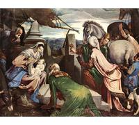 POSTERIIk Pinturas Famosas Pintura Abstracta Lienzo de graffiti i Tre Re Magi Jacopo Bassano Para la Decoración de la Oficina 60x90cm