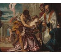POSTERIIk Pinturas Famosas Pintura Abstracta Lienzo de graffiti il Martirio e l'Ultima Comunione di Santa Lucia del Veronese Para la Decoración de la Oficina 60x90cm