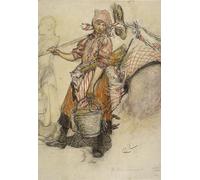 POSTERIIk Pinturas Famosas Pintura Abstracta Lienzo de graffiti Lavandera de Carl Larsson Para la Decoración del Hogar 60x90cm