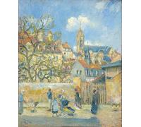 POSTERIIk Pinturas Famosas Pintura Abstracta Lienzo de graffiti Le ParcCharrettes Pontoise di Camille Jacob Pissarro Para la Decoración del Hogar 60x90cm