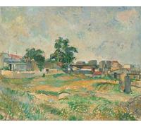 POSTERIIk Pinturas Famosas Pintura Abstracta Lienzo de graffiti Paisaje cerca de París de Paul Cézanne Para la Decoración de la Oficina 60x90cm