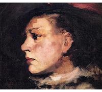 POSTERIIk Pinturas Famosas Pintura Abstracta Lienzo de graffiti Prof Ile della ragazza con il cappello Frank Duveneck Para la Decoración del Hogar 60x90cm