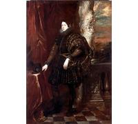 POSTERIIk Pinturas Famosas Pintura Abstracta Lienzo de graffiti Ritratto di gentiluomo della famiglia Spinola - Van Dyck Para la Decoración del Hogar 60x90cm
