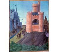 POSTERIIk Pinturas Famosas Pintura Abstracta Lienzo de graffiti Siege D'avignon Muerte de Luis VIII Coronación de San Luis por Jean Fouquet Para la Decoración del Hogar 60x90cm