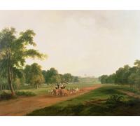POSTERIIk Pinturas Famosas Pintura Abstracta Lienzo de graffiti Una festa di caccia in India di William Daniell Para la Decoración del Hogar 60x90cm