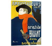 Posterlounge Ambassadeurs, Aristide Bruant Cuadro de metacrilato de Henri de Toulouse-Lautrec 30 x 40 cm Cuadros Decoración para la pared