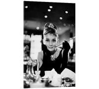 Posterlounge Audrey Hepburn en Desayuno con diamantes Cuadro de metacrilato de Celebrity Collection 14 x 21 cm Blanco y negro Cuadros Decoración para la pared