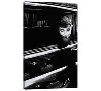 Posterlounge Audrey Hepburn in the Car Lienzo