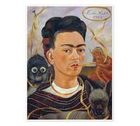 Posterlounge Autorretrato con changuito, 1945 II Póster de Frida Kahlo 13 x 18 cm Cuadros Decoración para la pared