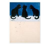 Posterlounge Black Cats in the Snow Póster