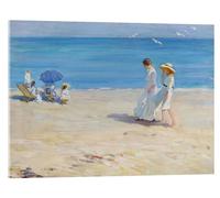 Posterlounge Blue sea on the beach of Saint Malo Cuadro de metacrilato de Helen Galloway McNicoll 18 x 13 cm Azul Cuadros Decoración para la pared