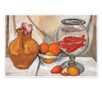 Posterlounge Bodegón con pecera Póster de Paula Modersohn-Becker 100 x 70 cm Beige Cuadros Decoración para la pared