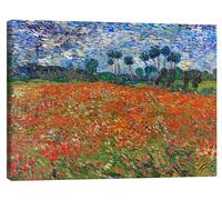 Posterlounge Campo de amapolas, Auvers-sur-Oise Lienzo de Vincent van Gogh 70 x 50 cm Cuadros Decoración para la pared