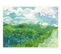 Posterlounge Campos de trigo verde Póster de Vincent van Gogh 90 x 70 cm Verde Cuadros Decoración para la pared