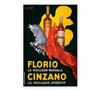 Posterlounge Cinzano Póster de Leonetto Cappiello 20 x 30 cm Rojo Cuadros Decoración para la pared