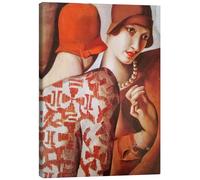 Posterlounge Compartiendo secretos Lienzo de Tamara de Lempicka 30 x 40 cm Marrón Cuadros Decoración para la pared
