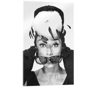 Posterlounge Desayuno en Tiffany, Audrey Hepburn Cuadro de metacrilato de Celebrity Collection 14 x 21 cm Blanco y negro Cuadros Decoración para la pared