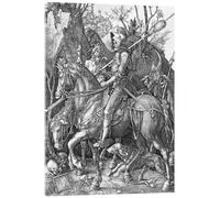 Posterlounge El caballero, muerte y diablo Cuadro de metacrilato de Albrecht Dürer 13 x 18 cm Blanco y negro Cuadros Decoración para la pared