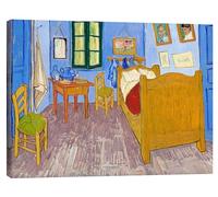 Posterlounge El dormitorio en Arlés Lienzo de Vincent van Gogh 30 x 20 cm Azul Impresionismo Decoración para la pared