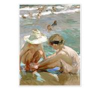 Posterlounge El pie herido Póster de Joaquín Sorolla y Bastida 30 x 40 cm Beige Cuadros Decoración para la pared