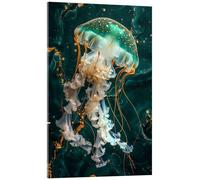 Posterlounge Emerald Jellyfish Cuadro de metacrilato de Steffen Gierok 40 x 60 cm Verde Cuadros Decoración para la pared
