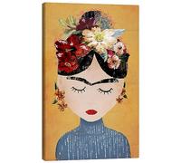 Posterlounge Frida Kahlo con los ojos cerrados Lienzo
