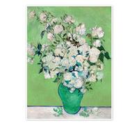 Posterlounge Jarrón con rosas Póster de Vincent van Gogh 50 x 70 cm Verde Cuadros Decoración para la pared