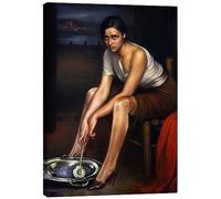 Posterlounge La Chiquita Piconera Lienzo de Julio Romero de Torres 60 x 80 cm Cuadros Decoración para la pared