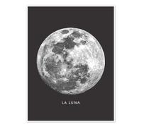 Posterlounge La Luna Póster de Finlay and Noa 50 x 70 cm Negro Cuadros Decoración para la pared