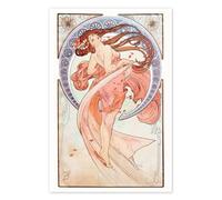 Posterlounge Las Artes - La Danza, 1898 Póster de Alfons Mucha 20 x 30 cm Cuadros Decoración para la pared