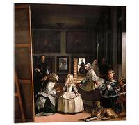 Posterlounge Las meninas Cuadro de metacrilato de Diego Rodriguez de Silva y Velázquez 30 x 30 cm Marrón Cuadros Decoración para la pared