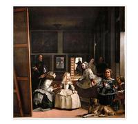 Posterlounge Las meninas Póster de Diego Rodriguez de Silva y Velázquez 60 x 60 cm Marrón Cuadros Decoración para la pared