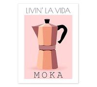 Posterlounge Livin’ La Vida Moka Póster de bykammille 50 x 70 cm Pastel Cuadros Decoración para la pared