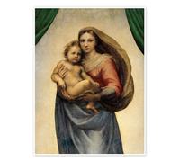 Posterlounge Madonna Sixtina Póster de Raffael 13 x 18 cm Cuadros Decoración para la pared