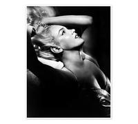 Posterlounge Marilyn Monroe Side Profile Póster 100 x 130 cm Negro Cuadros Decoración para la pared