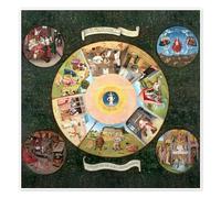 Posterlounge Mesa de los Pecados Capitales Póster de Hieronymus Bosch 40 x 40 cm Verde Cuadros Decoración para la pared