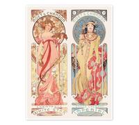 Posterlounge Moet & Chandon Póster de Alfons Mucha 13 x 18 cm Cuadros Decoración para la pared