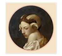 Posterlounge Mujer coronada Póster de Jean-Léon Gérôme 20 x 20 cm Beige Cuadros Decoración para la pared